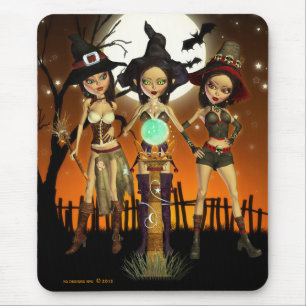 Mousepad Tapete do rato da bruxa das irmãs três - esteira