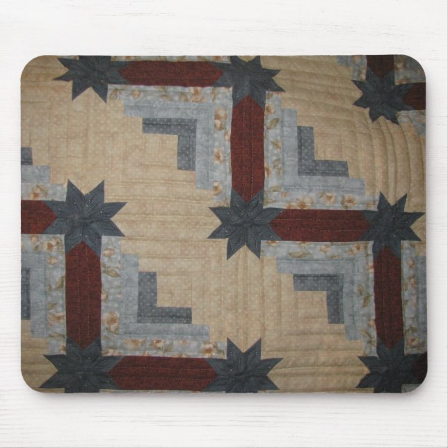 Mousepad Tapete do rato da cabana rústica de madeira (Frente)