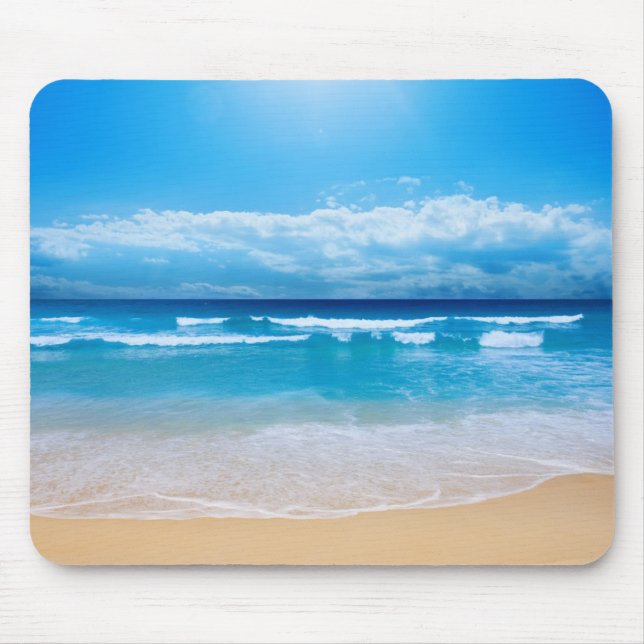 Mousepad Tapete do rato da cena da praia (Frente)
