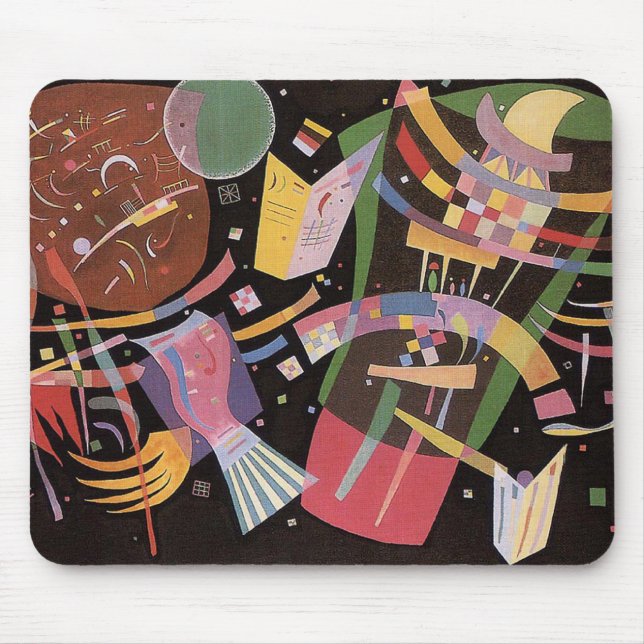 Mousepad Tapete do rato da composição X de Kandinsky (Frente)