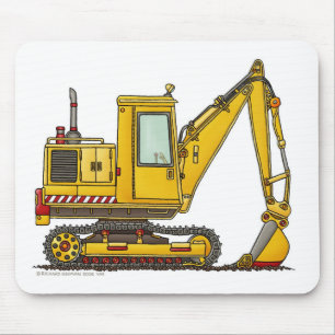 Mousepad Tapete do rato da construção da pá do escavador