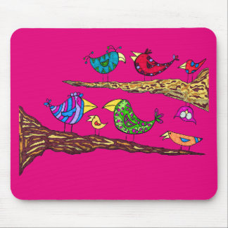 Mousepad Tapete do rato da conversa do pássaro