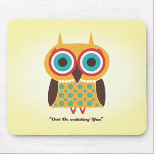 Mousepad tapete do rato da coruja