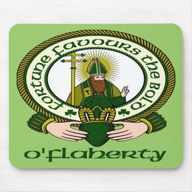 Mousepad Tapete do rato da divisa do clã de O'Flaherty (Frente)