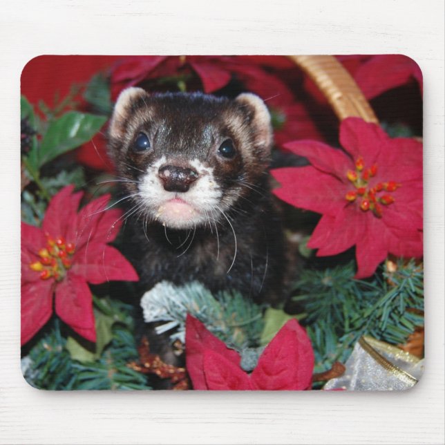 Mousepad Tapete do rato da doninha do Natal (Frente)