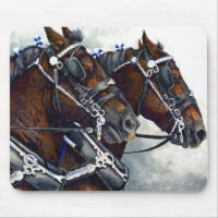 Tapete do rato da equipe do cavalo de Percheron da
