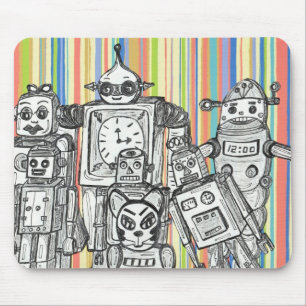 Mousepad Tapete do rato da família 6 do robô