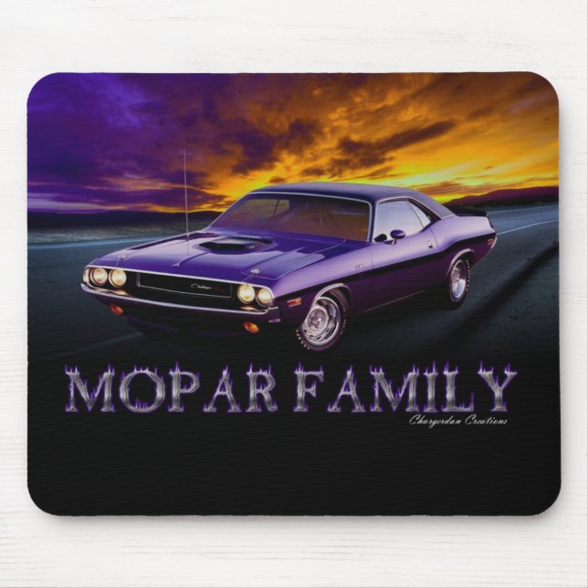 MOUSEPAD TAPETE DO RATO DA FAMÍLIA DE MOPAR (Frente)