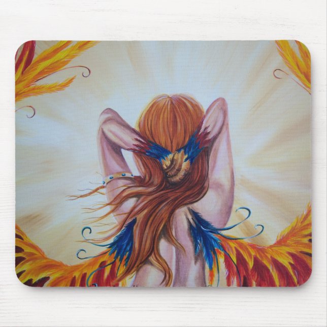 Mousepad Tapete do rato da fantasia da deusa de Phoenix (Frente)