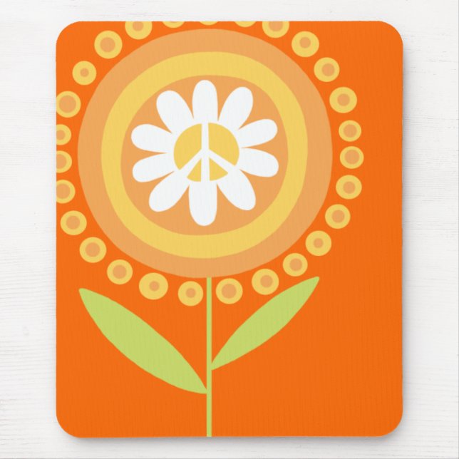 Mousepad Tapete do rato da flor da paz (Frente)