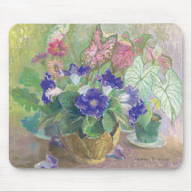 Tapete do rato da flor do Gloxinia