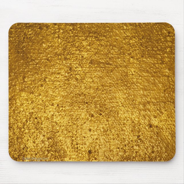 Mousepad Tapete do rato da folha Dourado (Frente)