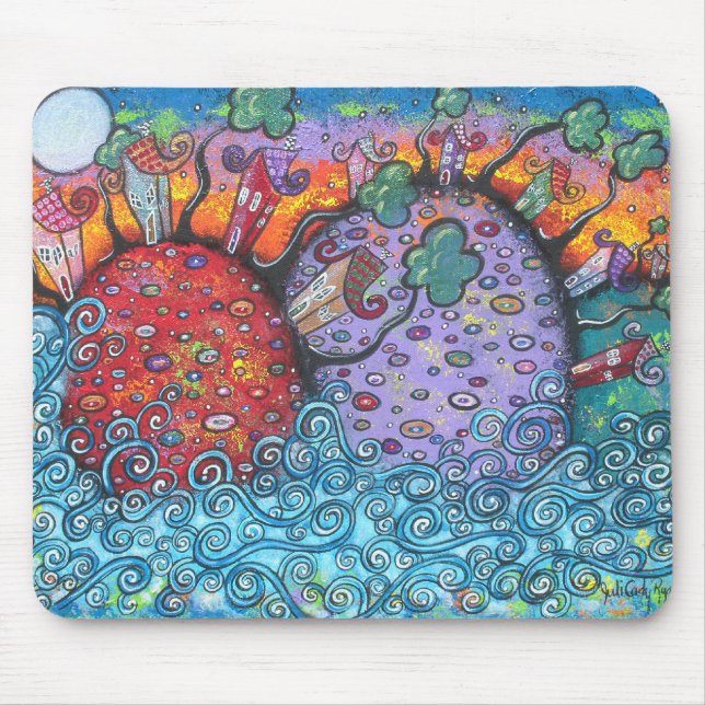 Mousepad Tapete do rato da harmonia do beira-mar (Frente)