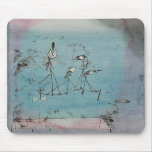 Mousepad Tapete do rato da máquina de Paul Klee Twittering