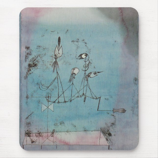 Mousepad Tapete do rato da máquina de Paul Klee Twittering (Frente)