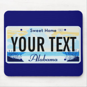 Mousepad Tapete do rato da matrícula de Alabama