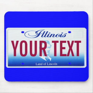 Mousepad Tapete do rato da matrícula de Illinois