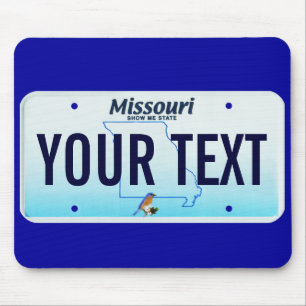 Mousepad Tapete do rato da matrícula de Missouri