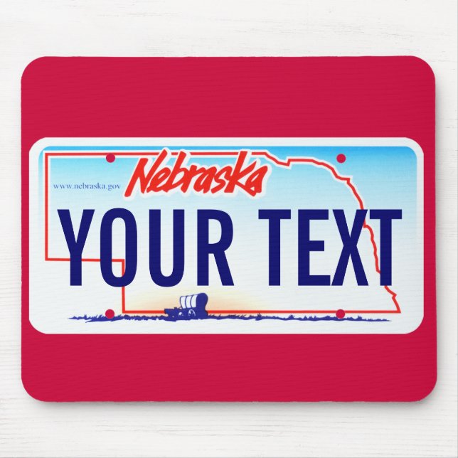 Mousepad Tapete do rato da matrícula de Nebraska (Frente)