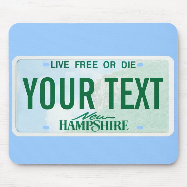 Mousepad Tapete do rato da matrícula de New Hampshire (Frente)