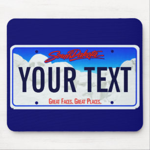 Mousepad Tapete do rato da matrícula de South Dakota mt