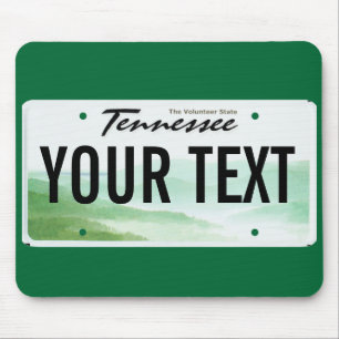 Mousepad Tapete do rato da matrícula de Tennessee