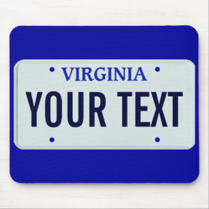 Mousepad Tapete do rato da matrícula de Virgínia