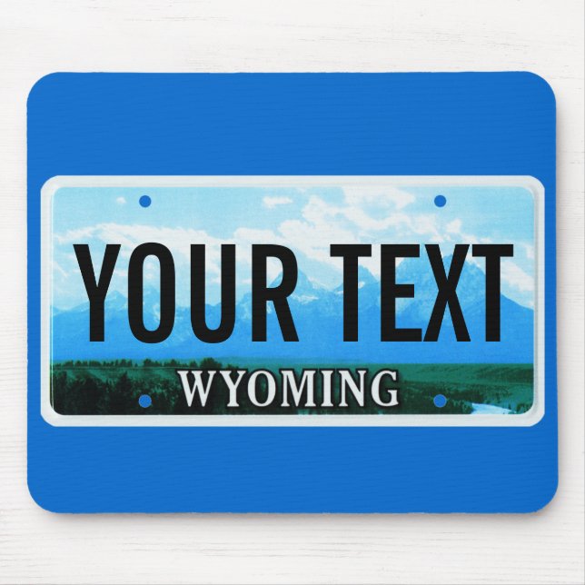 Mousepad Tapete do rato da matrícula de Wyoming Tetons (Frente)