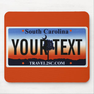 Mousepad Tapete do rato da matrícula do palmetto de South
