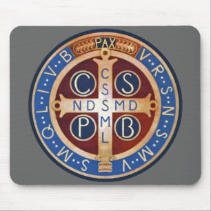 Mousepad Tapete do rato da medalha do exorcismo do St.