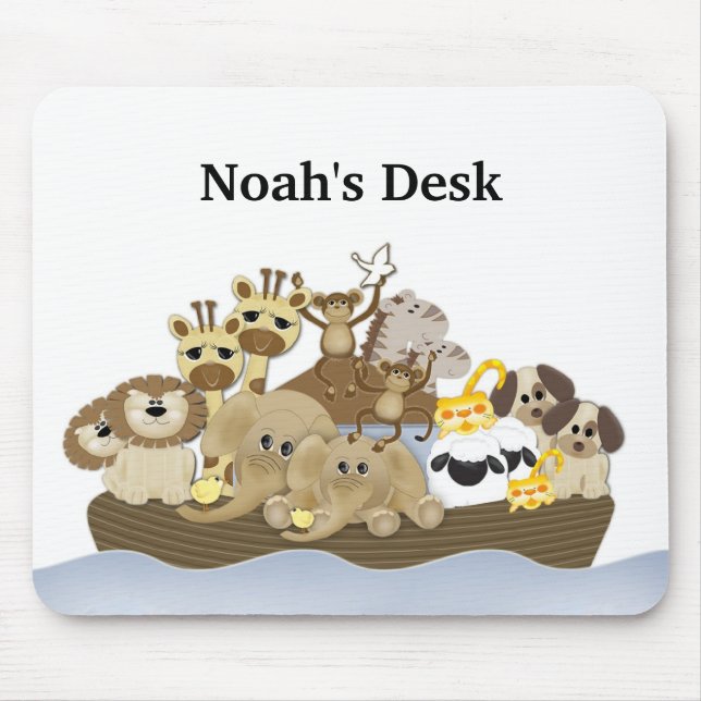 Mousepad Tapete do rato da mesa da arca de Noah (Frente)