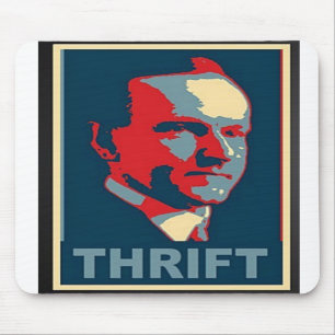 Mousepad Tapete do rato da "parcimônia" de Calvin Coolidge