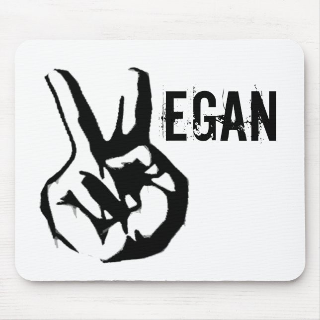 Mousepad Tapete do rato da paz do Vegan (Frente)