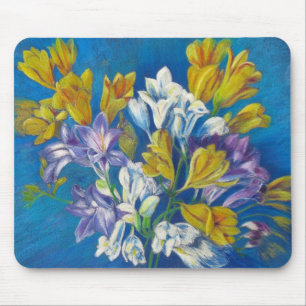 Mousepad Tapete do rato da pintura do Posy do Freesia