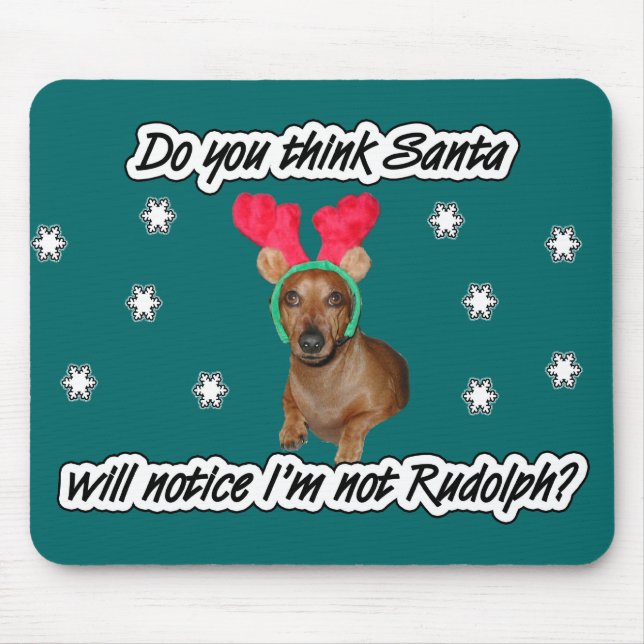 Mousepad Tapete do rato da rena do Dachshund (Frente)