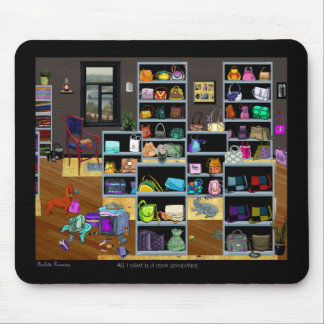 Mousepad Tapete do rato da sala das bolsas