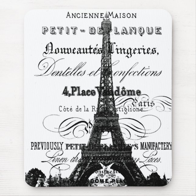 Mousepad Tapete do rato da torre Eiffel (Frente)