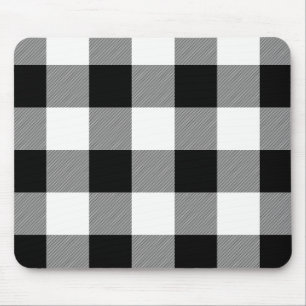 Mousepad Tapete do rato da verificação do branco e do pre