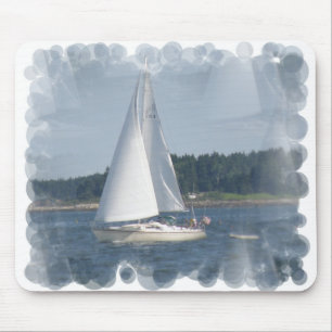 Mousepad Tapete do rato das bolhas do barco de vela