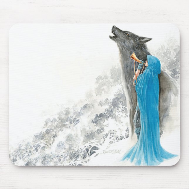 Mousepad Tapete do rato das fábulas (azul e Bigby do (Frente)