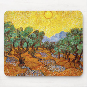 Mousepad Tapete do rato das oliveiras de Van Gogh