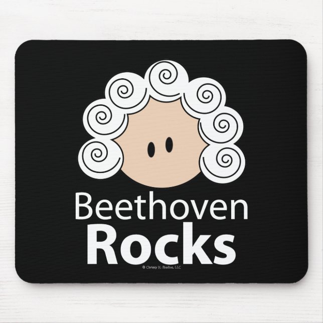 Mousepad Tapete do rato das rochas de Beethoven (Frente)