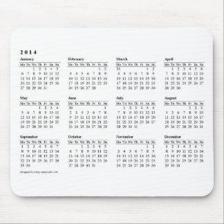 Mousepad tapete do rato de 2014 calendários