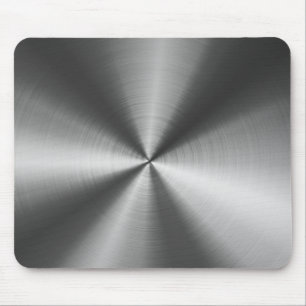 Mousepad Tapete do rato de aço inoxidável cinzento do tes