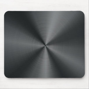 Mousepad Tapete do rato de aço inoxidável preto do teste