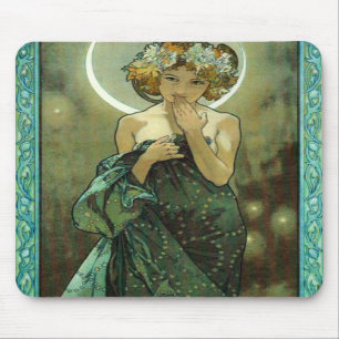 Mousepad Tapete do rato de Alphonse Mucha Clair De Lune