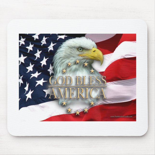 Mousepad Tapete do rato de América dos deus abençoe (Frente)