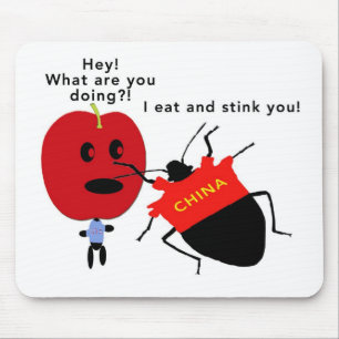 Mousepad Tapete do rato de Apple do inseto do fedor