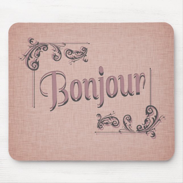 Mousepad Tapete do rato de Bonjour (Frente)