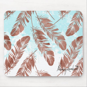 Mousepad Tapete do rato de derivação das penas